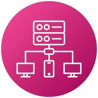 Database Network Icon Style vector