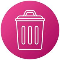 Trash Can Icon Style vector