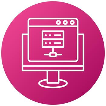 estilo de icono de alojamiento web vector