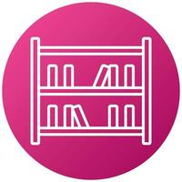 Bookshelf Icon Style vector