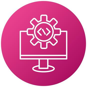 estilo de icono de configuración de código vector