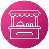 Food Stand Icon Style vector