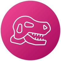 Dinosaur Fossil Icon Style vector