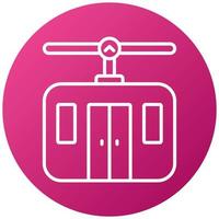 Cable Car Icon Style vector