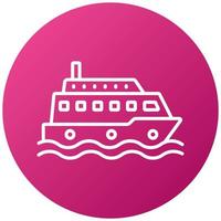 Ferry Boat Icon Style vector