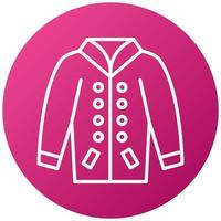 estilo de icono de chaqueta universitaria vector