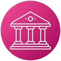 Greek Temple Icon Style vector