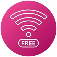 Free Wifi Icon Style vector