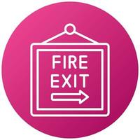 Fire Exit Icon Style vector