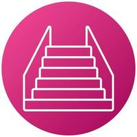 estilo de icono de escaleras vector