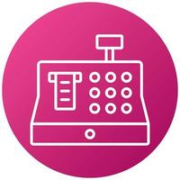 Cash Register Icon Style vector