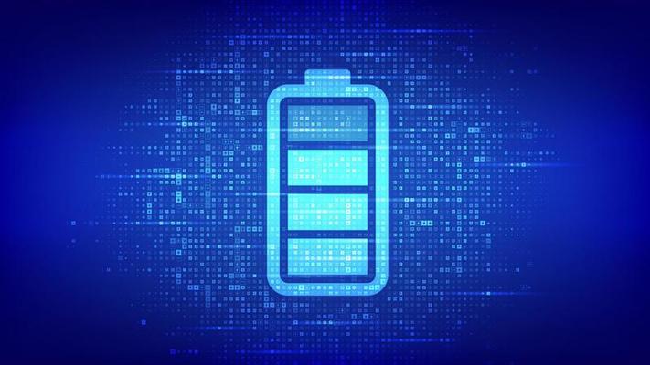 Battery icon made with electricity signs. Charging point station. Rechargeable accumulator. Battery power supply background. Energy Efficiency. Vector illustration.