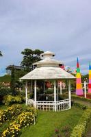 traditional european style pavilion in the garden photo