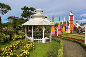 traditional european style pavilion in the garden photo