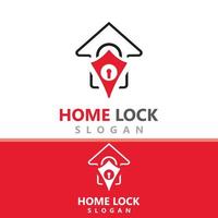 Home Lock Creative logo design security key protection concept for business vector