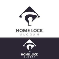 Home Lock Creative logo design security key protection concept for business vector