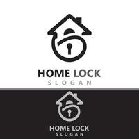 Home Lock Creative logo design security key protection concept for business vector