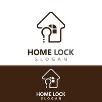 hogar bloquear creativo logo diseño seguridad llave proteccion concepto para negocio vector