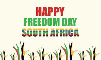 Happy South Africa Freedom Day 27 April. Template for background, banner, card, poster vector