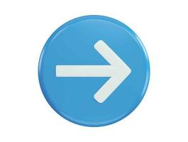 Right icon with 3d vector icon illustration transparent element