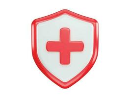 first aid icon with 3d vector icon illustration transparent element