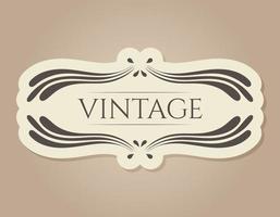Vintage decorated frame with swirls. Vector isolated banner or template in Victorian style.