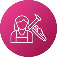 Shoe Maker Lady Icon Style vector