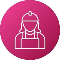 Worker Female Icon Style vector