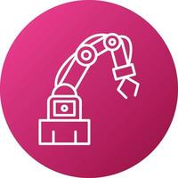 Industrial Robot Icon Style vector