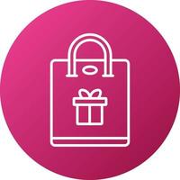 Shopping Gift Icon Style vector