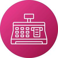 Cashier Machine Icon Style vector