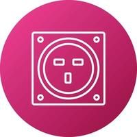 Power Socket Icon Style vector