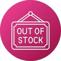 Out Of Stock Icon Style vector