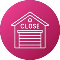 Warehouse Closed Icon Style vector