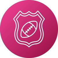 Rugby Badge Icon Style vector