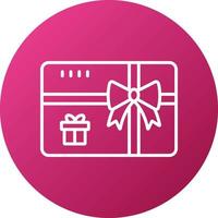 Gift Card Icon Style vector