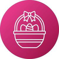 Easter Basket Icon Style vector