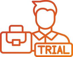 Job Trial Icon Style vector