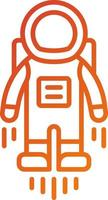 Astronaut Flying Icon Style vector