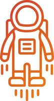 Astronaut Flying Icon Style vector