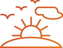 Sunset Icon Style vector