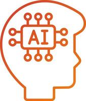 Artificial Intelligence Icon Style vector