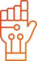 Robot Hand Icon Style vector