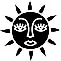 Sun with Face Icon Style vector