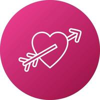 Heart Arrow Icon Style vector