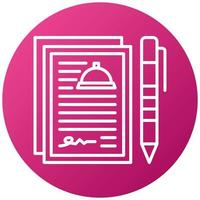 Catering Contract Icon Style vector