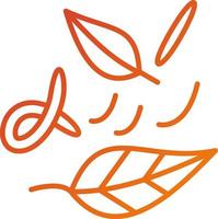 Leaf Fluttering in Wind Icon Style vector