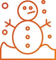 Snowman Icon Style vector