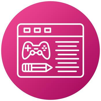 estilo de icono de script de juego vector