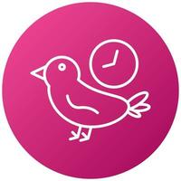 Early Bird Icon Style vector